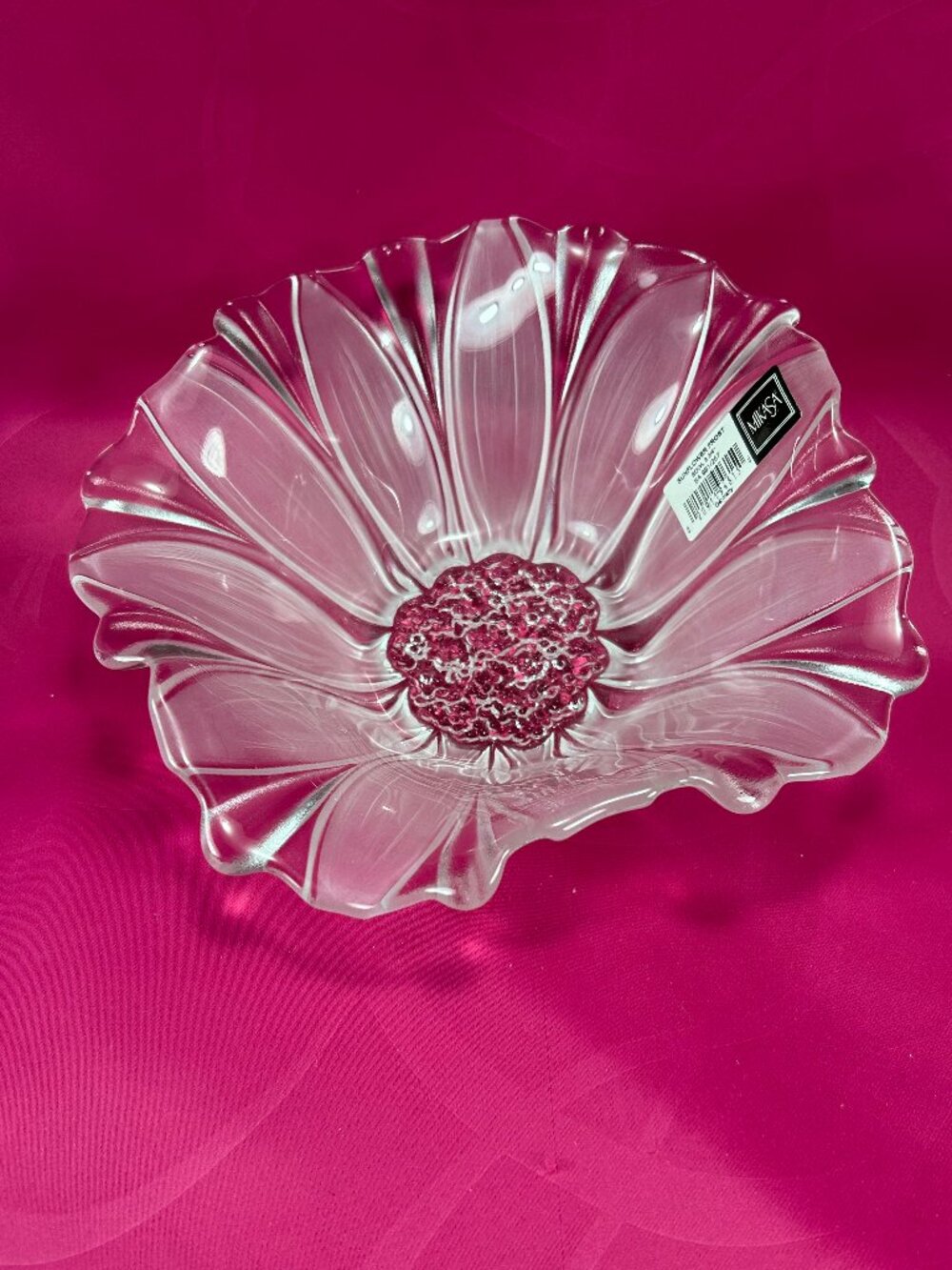 Mikasa Sunflower Frost crystal candy bowl